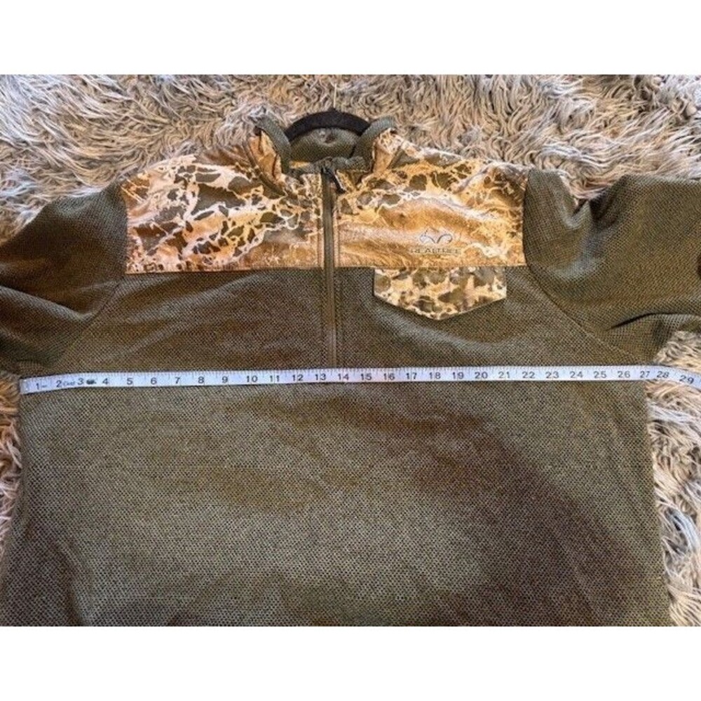 Mens XL RealTree Jacquard Fleece Pullover Timber Camo Camouflage Jacket Shirt‎ - Picture 11 of 14